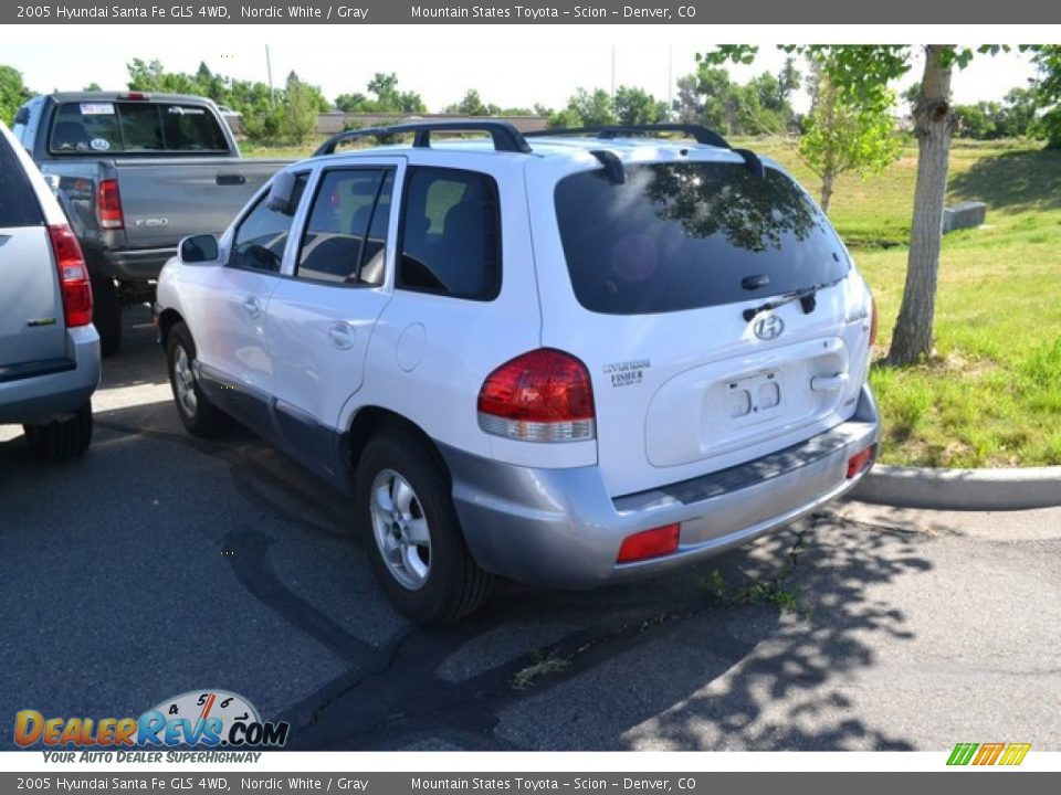 2005 Hyundai Santa Fe GLS 4WD Nordic White / Gray Photo #3
