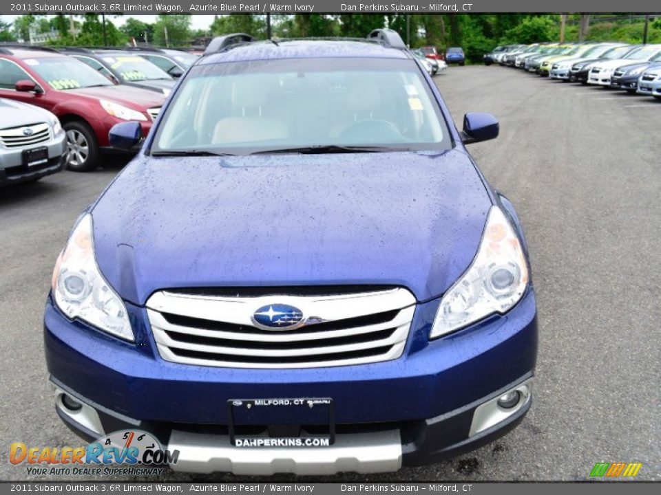 2011 Subaru Outback 3.6R Limited Wagon Azurite Blue Pearl / Warm Ivory Photo #2