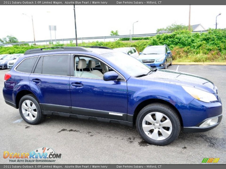 2011 Subaru Outback 3.6R Limited Wagon Azurite Blue Pearl / Warm Ivory Photo #4