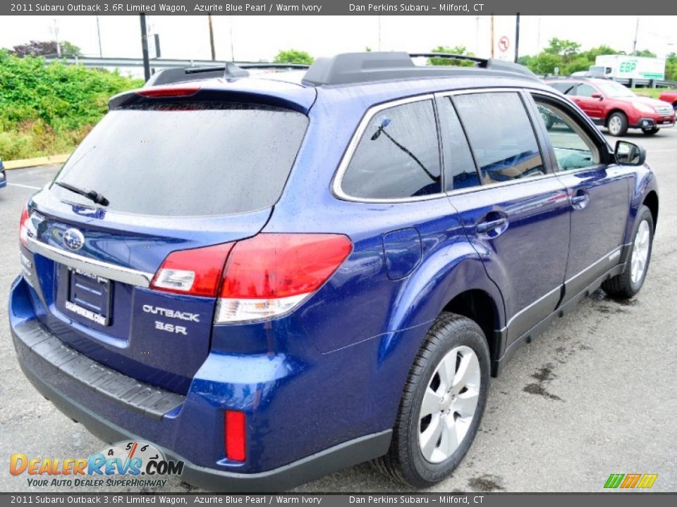 2011 Subaru Outback 3.6R Limited Wagon Azurite Blue Pearl / Warm Ivory Photo #6