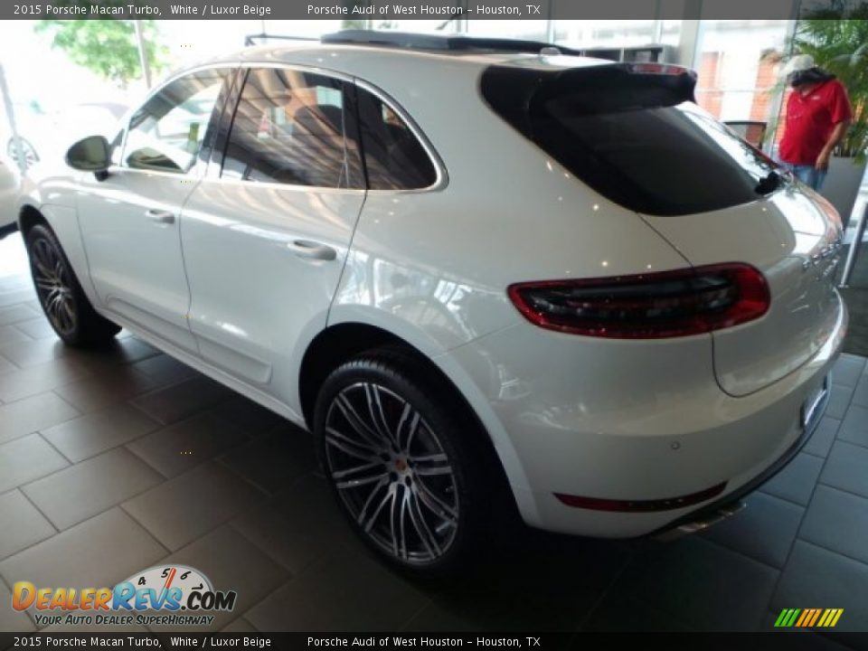 2015 Porsche Macan Turbo White / Luxor Beige Photo #4