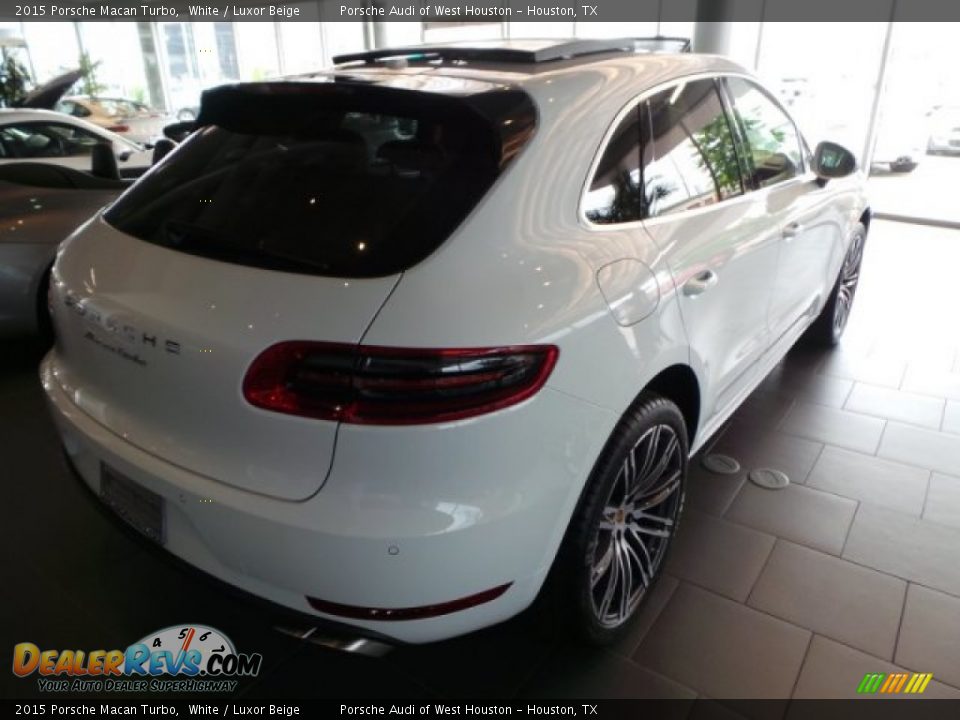 2015 Porsche Macan Turbo White / Luxor Beige Photo #6