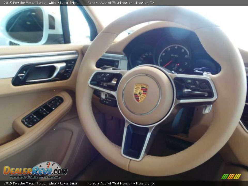 2015 Porsche Macan Turbo White / Luxor Beige Photo #27