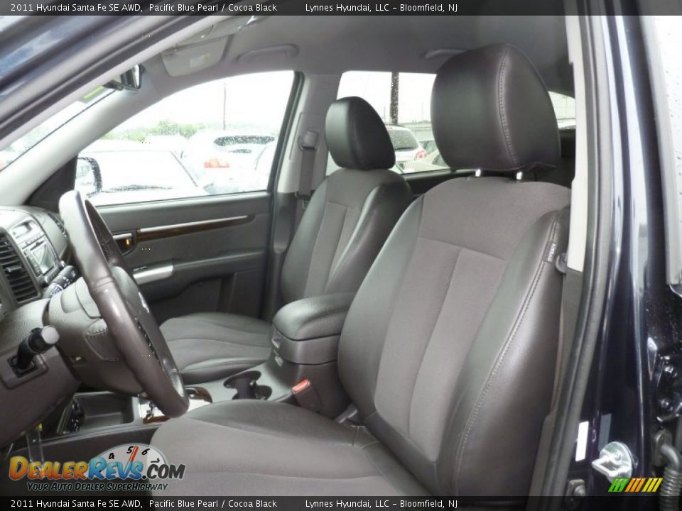 2011 Hyundai Santa Fe SE AWD Pacific Blue Pearl / Cocoa Black Photo #8