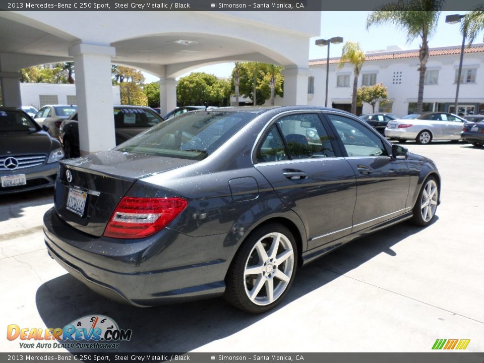 2013 Mercedes-Benz C 250 Sport Steel Grey Metallic / Black Photo #2