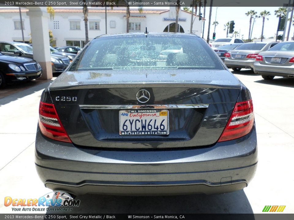 2013 Mercedes-Benz C 250 Sport Steel Grey Metallic / Black Photo #3