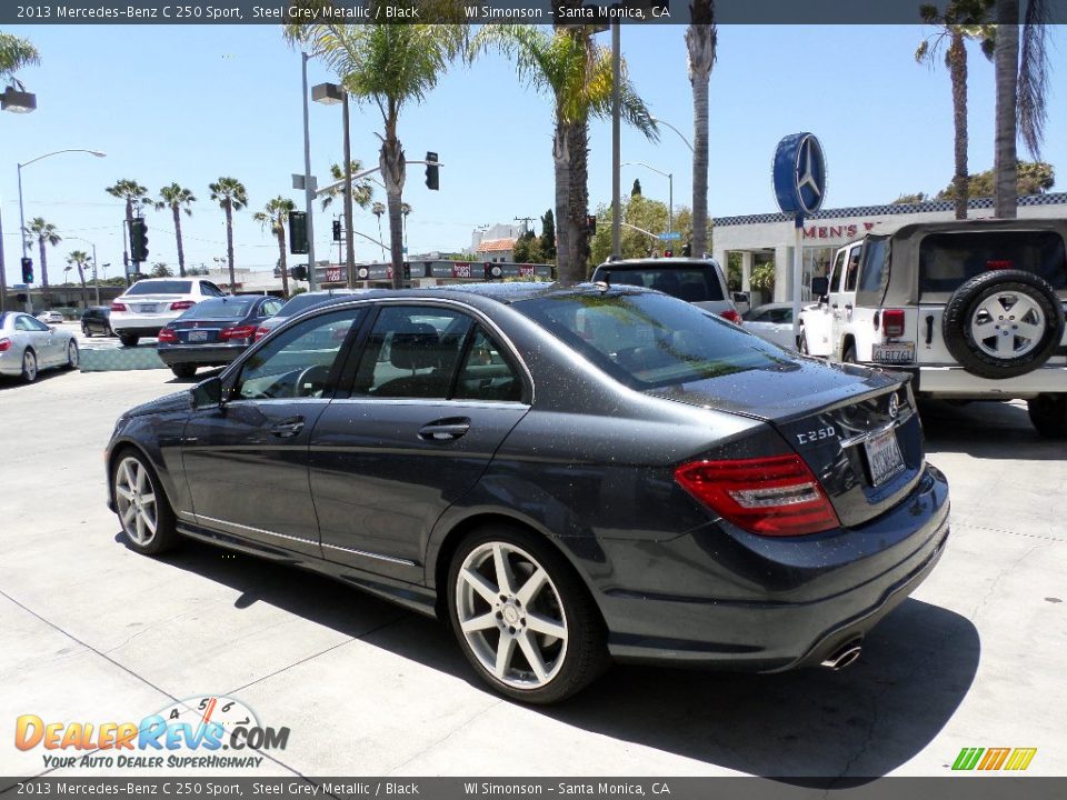 2013 Mercedes-Benz C 250 Sport Steel Grey Metallic / Black Photo #4