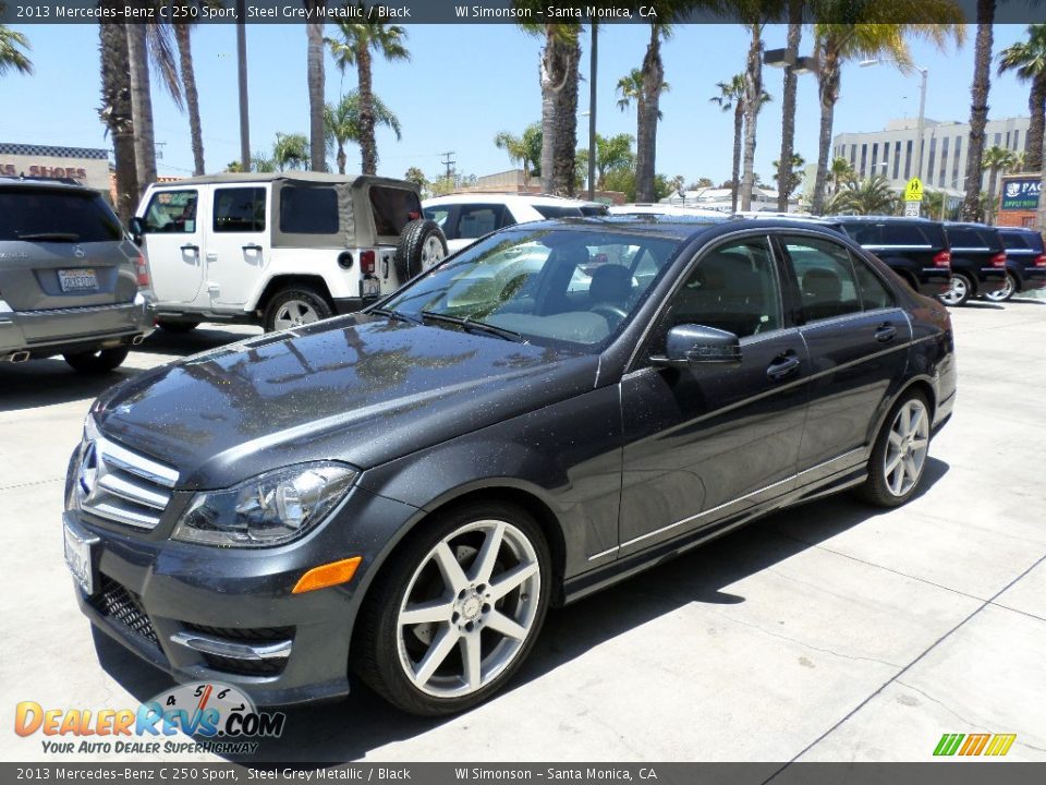 2013 Mercedes-Benz C 250 Sport Steel Grey Metallic / Black Photo #5