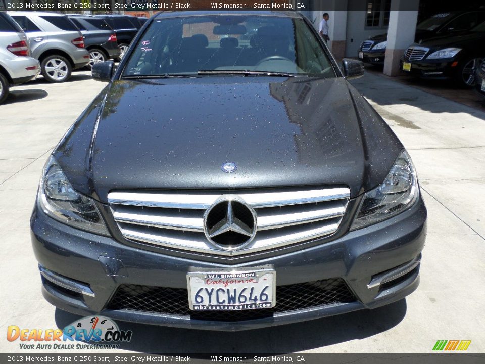 2013 Mercedes-Benz C 250 Sport Steel Grey Metallic / Black Photo #6
