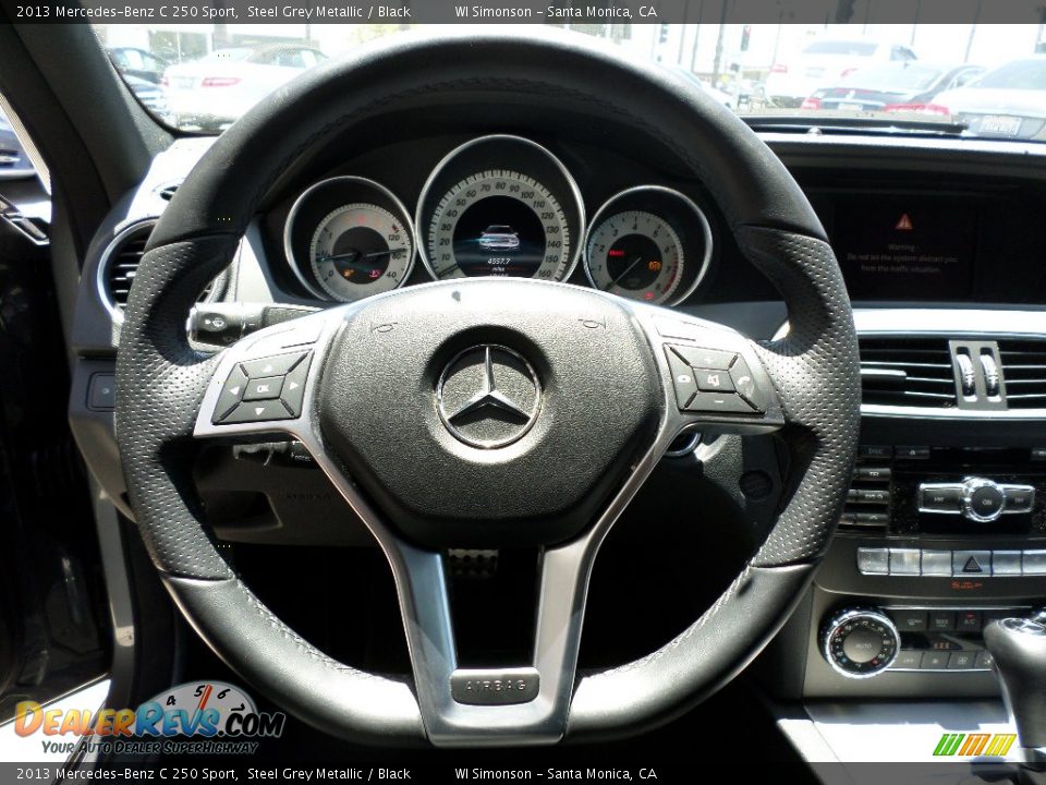 2013 Mercedes-Benz C 250 Sport Steel Grey Metallic / Black Photo #11