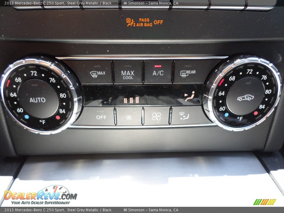 2013 Mercedes-Benz C 250 Sport Steel Grey Metallic / Black Photo #13