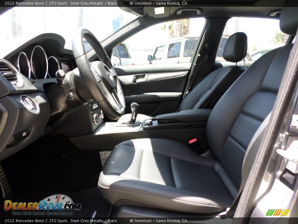 2013 Mercedes-Benz C 250 Sport Steel Grey Metallic / Black Photo #17