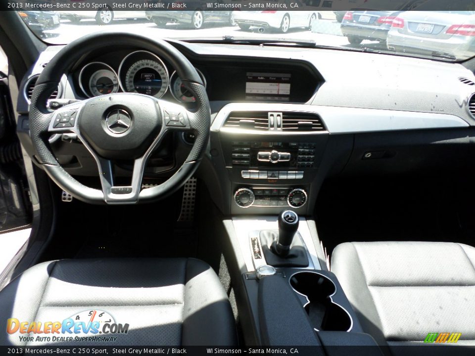 2013 Mercedes-Benz C 250 Sport Steel Grey Metallic / Black Photo #19