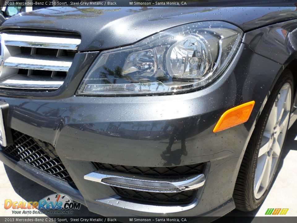 2013 Mercedes-Benz C 250 Sport Steel Grey Metallic / Black Photo #22