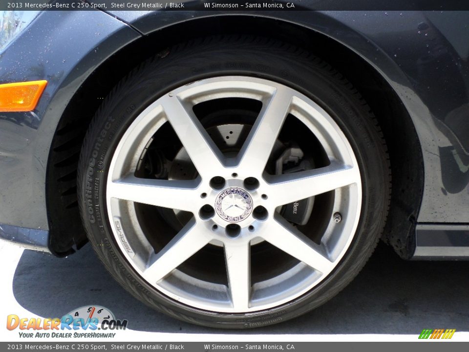 2013 Mercedes-Benz C 250 Sport Steel Grey Metallic / Black Photo #23