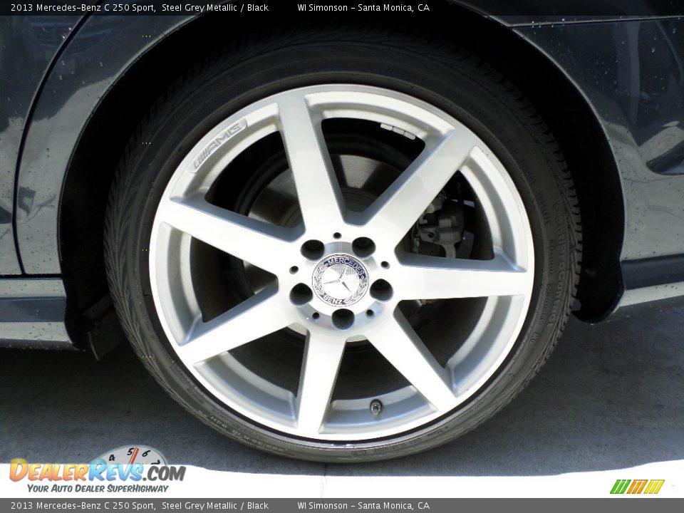 2013 Mercedes-Benz C 250 Sport Steel Grey Metallic / Black Photo #24