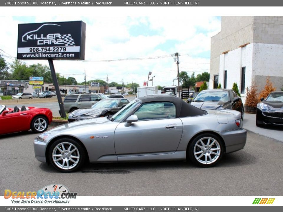 2005 Honda S2000 Roadster Silverstone Metallic / Red/Black Photo #4