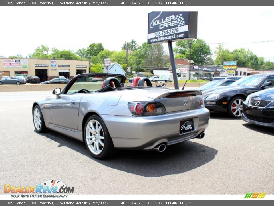 2005 Honda S2000 Roadster Silverstone Metallic / Red/Black Photo #15