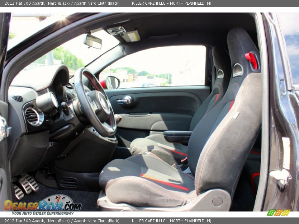 2012 Fiat 500 Abarth Nero (Black) / Abarth Nero Cloth (Black) Photo #11