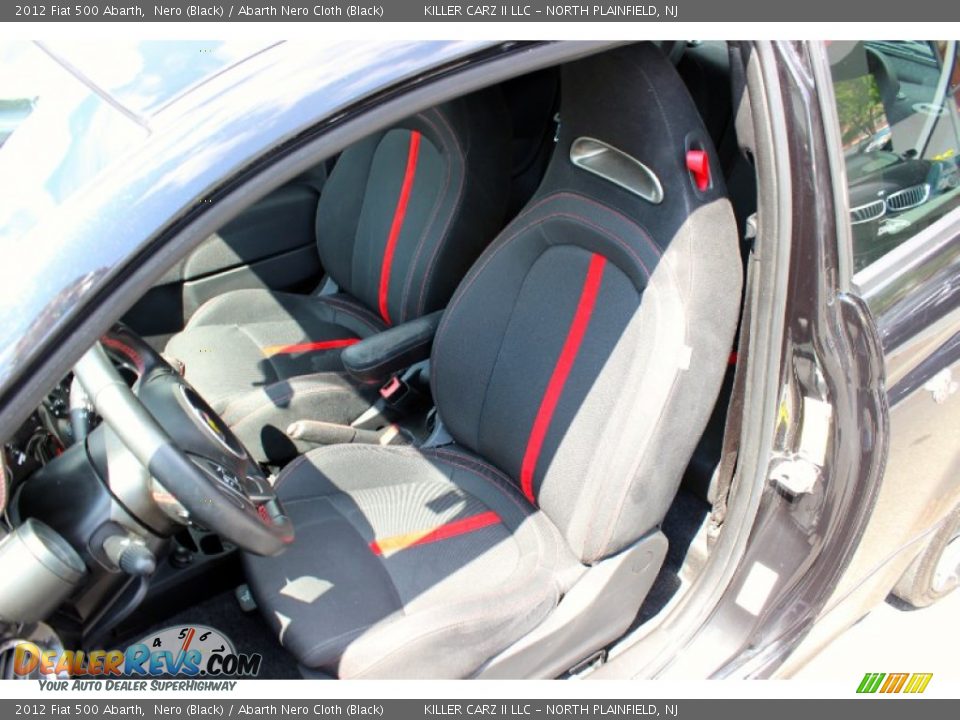 2012 Fiat 500 Abarth Nero (Black) / Abarth Nero Cloth (Black) Photo #12