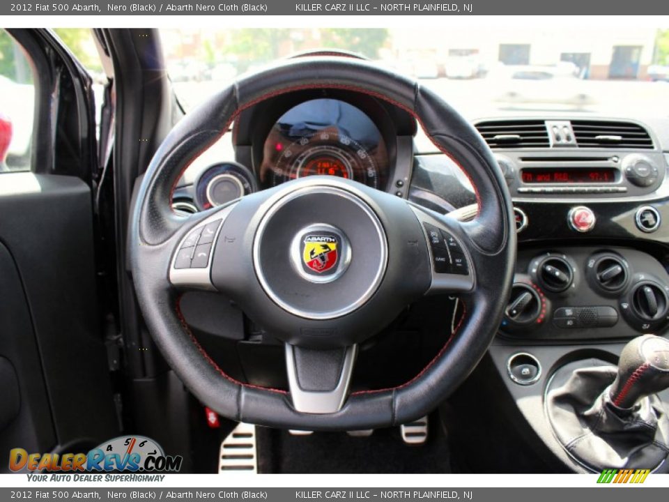 2012 Fiat 500 Abarth Nero (Black) / Abarth Nero Cloth (Black) Photo #13