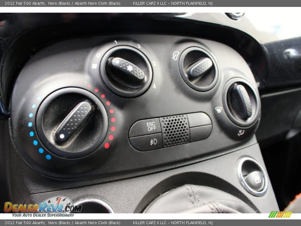 2012 Fiat 500 Abarth Nero (Black) / Abarth Nero Cloth (Black) Photo #15