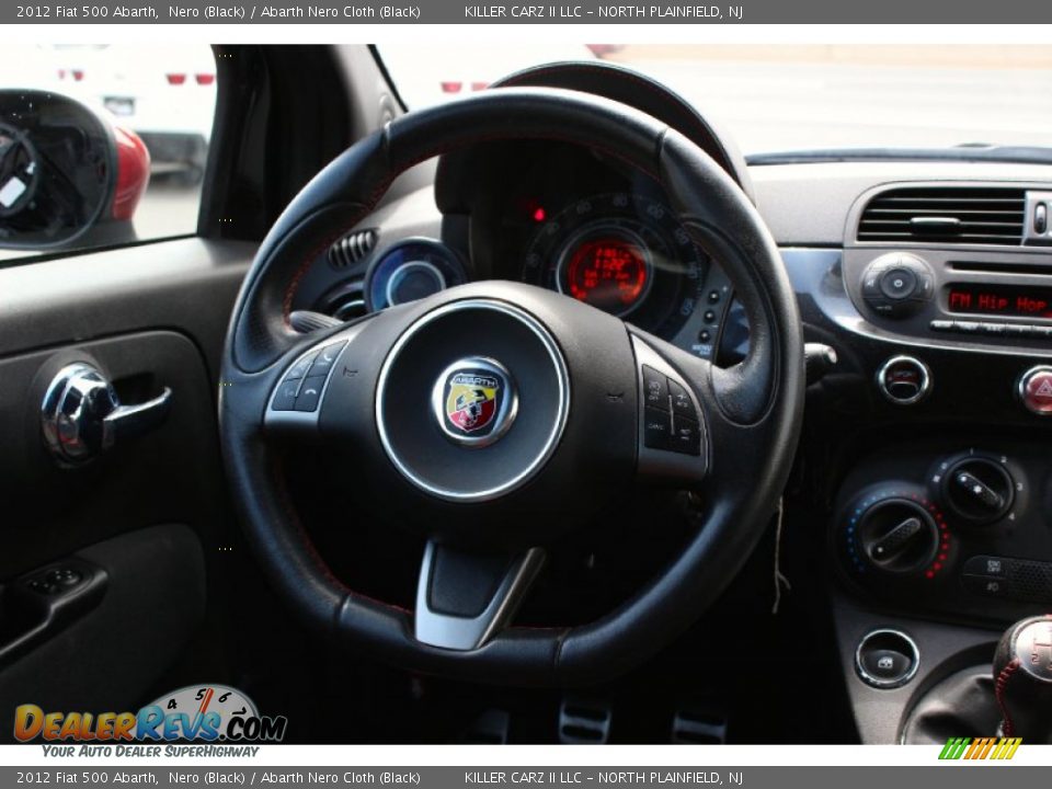 2012 Fiat 500 Abarth Nero (Black) / Abarth Nero Cloth (Black) Photo #17