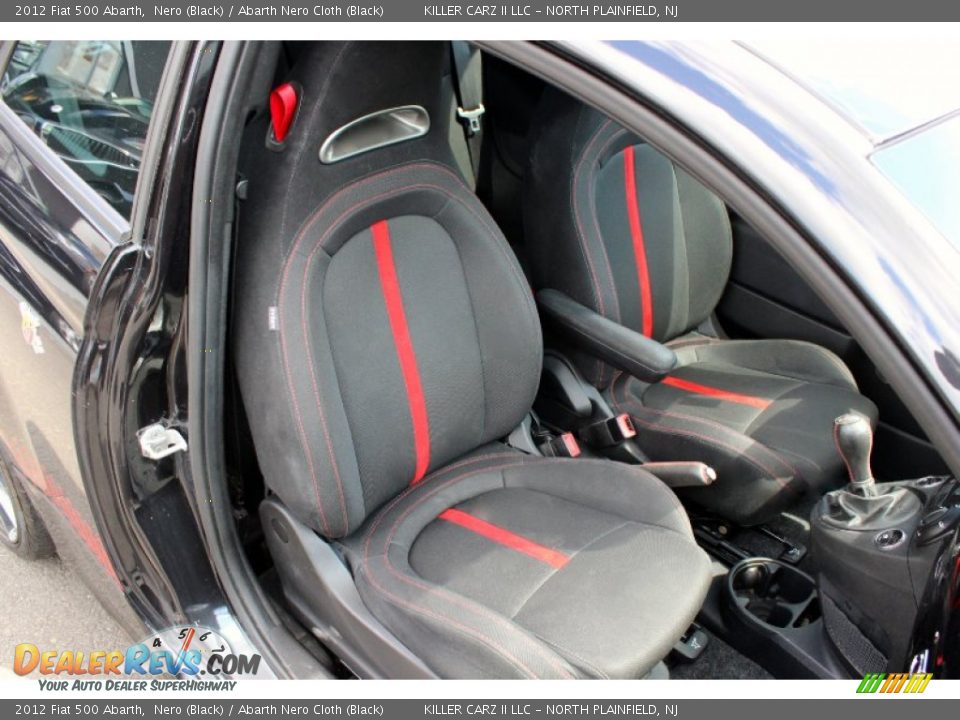 2012 Fiat 500 Abarth Nero (Black) / Abarth Nero Cloth (Black) Photo #18