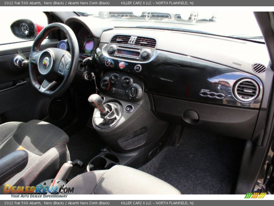 2012 Fiat 500 Abarth Nero (Black) / Abarth Nero Cloth (Black) Photo #20
