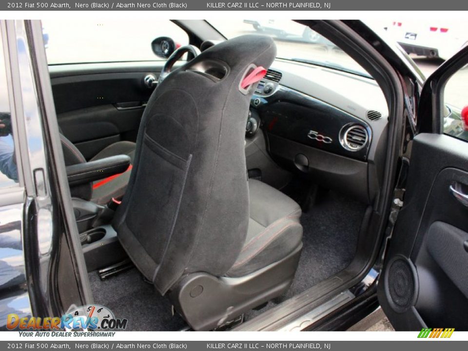 2012 Fiat 500 Abarth Nero (Black) / Abarth Nero Cloth (Black) Photo #24