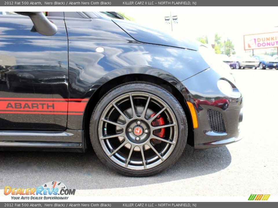 2012 Fiat 500 Abarth Nero (Black) / Abarth Nero Cloth (Black) Photo #25