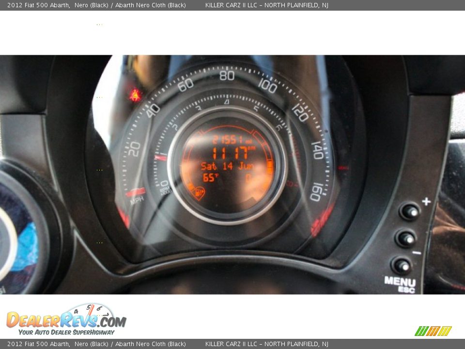 2012 Fiat 500 Abarth Nero (Black) / Abarth Nero Cloth (Black) Photo #28