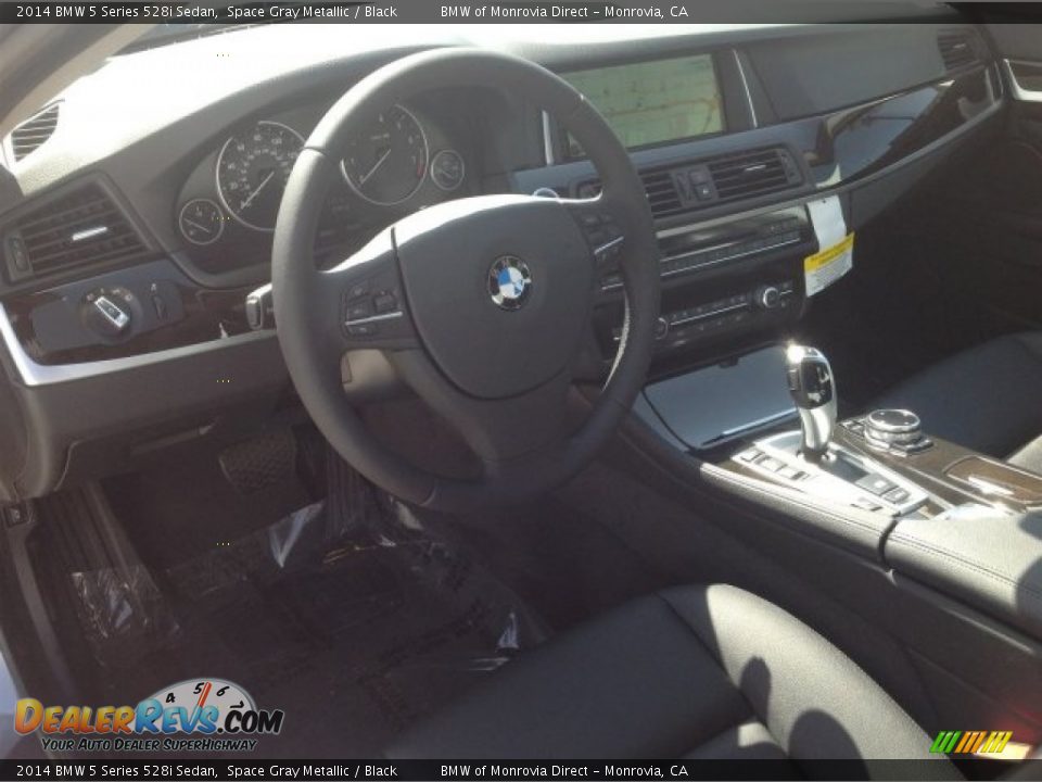 2014 BMW 5 Series 528i Sedan Space Gray Metallic / Black Photo #6