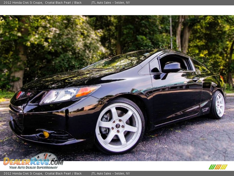 2012 Honda Civic Si Coupe Crystal Black Pearl / Black Photo #1