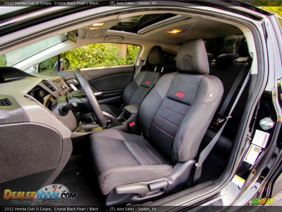 2012 Honda Civic Si Coupe Crystal Black Pearl / Black Photo #13