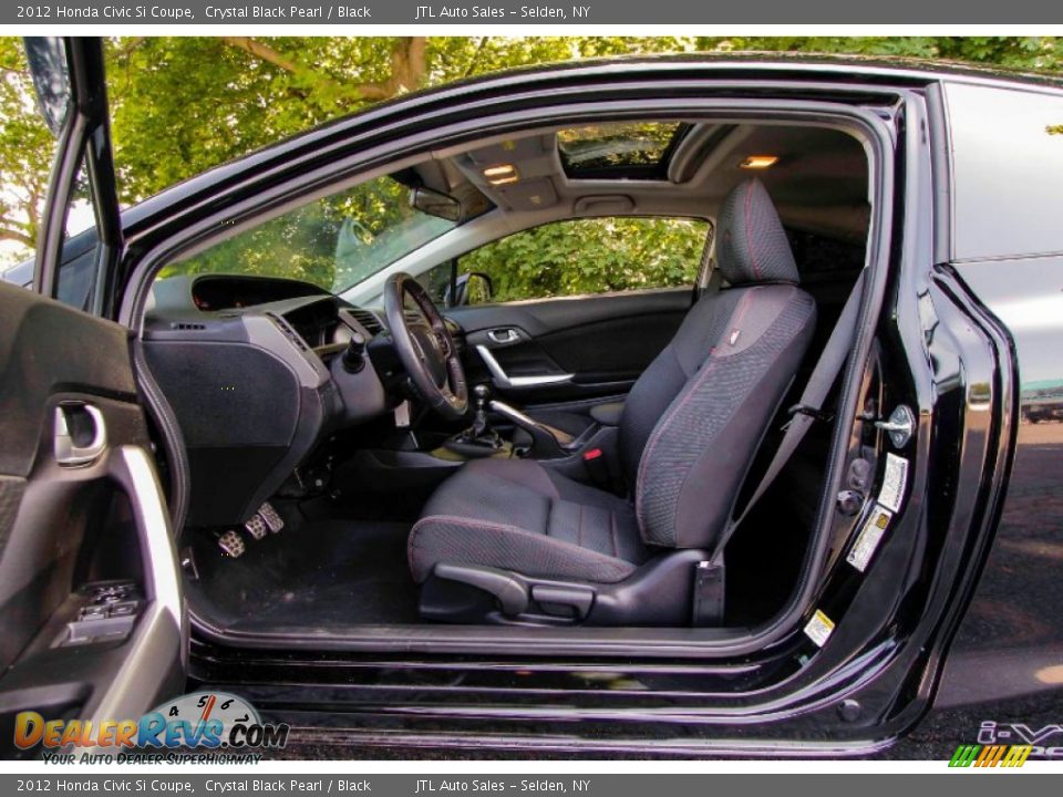 2012 Honda Civic Si Coupe Crystal Black Pearl / Black Photo #14