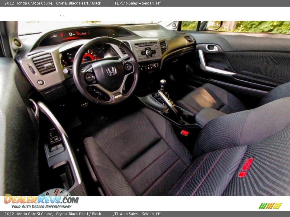 2012 Honda Civic Si Coupe Crystal Black Pearl / Black Photo #15