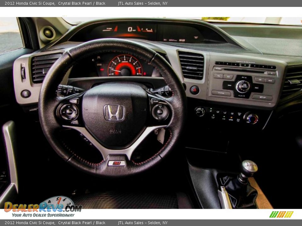 2012 Honda Civic Si Coupe Crystal Black Pearl / Black Photo #19