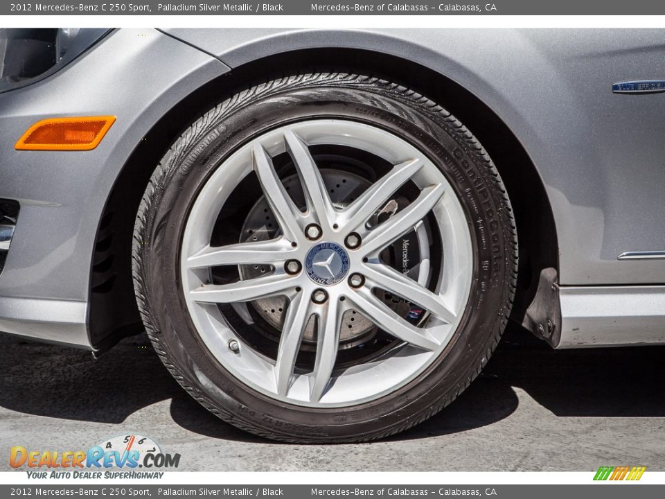 2012 Mercedes-Benz C 250 Sport Palladium Silver Metallic / Black Photo #8