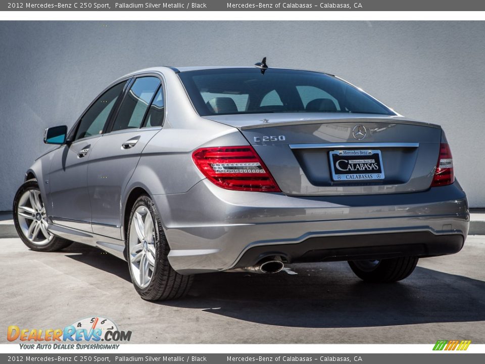 2012 Mercedes-Benz C 250 Sport Palladium Silver Metallic / Black Photo #10