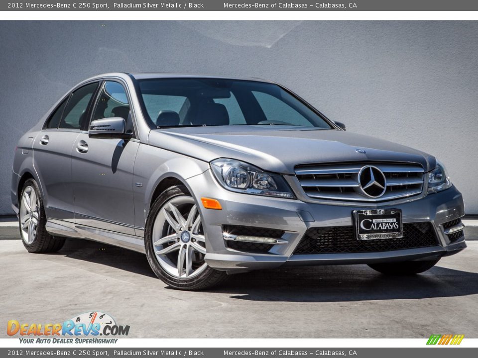 2012 Mercedes-Benz C 250 Sport Palladium Silver Metallic / Black Photo #12