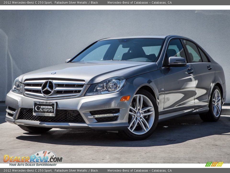 2012 Mercedes-Benz C 250 Sport Palladium Silver Metallic / Black Photo #15