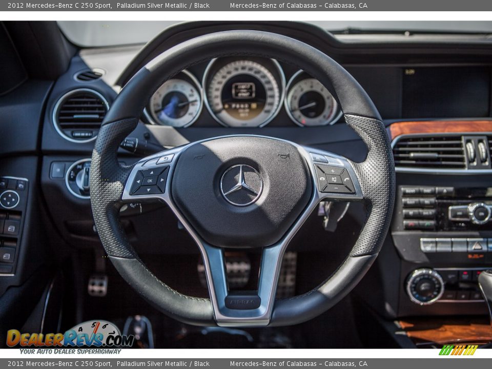 2012 Mercedes-Benz C 250 Sport Palladium Silver Metallic / Black Photo #17