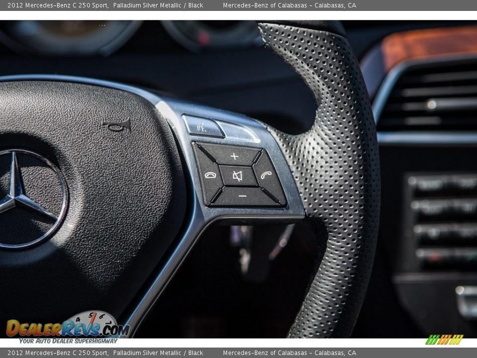 2012 Mercedes-Benz C 250 Sport Palladium Silver Metallic / Black Photo #18
