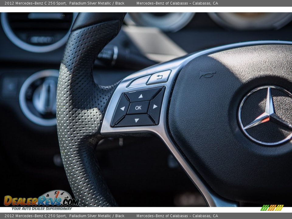 2012 Mercedes-Benz C 250 Sport Palladium Silver Metallic / Black Photo #19