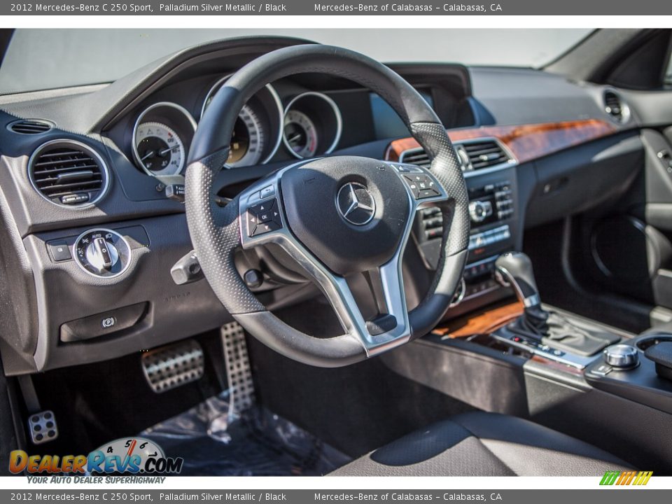 2012 Mercedes-Benz C 250 Sport Palladium Silver Metallic / Black Photo #20