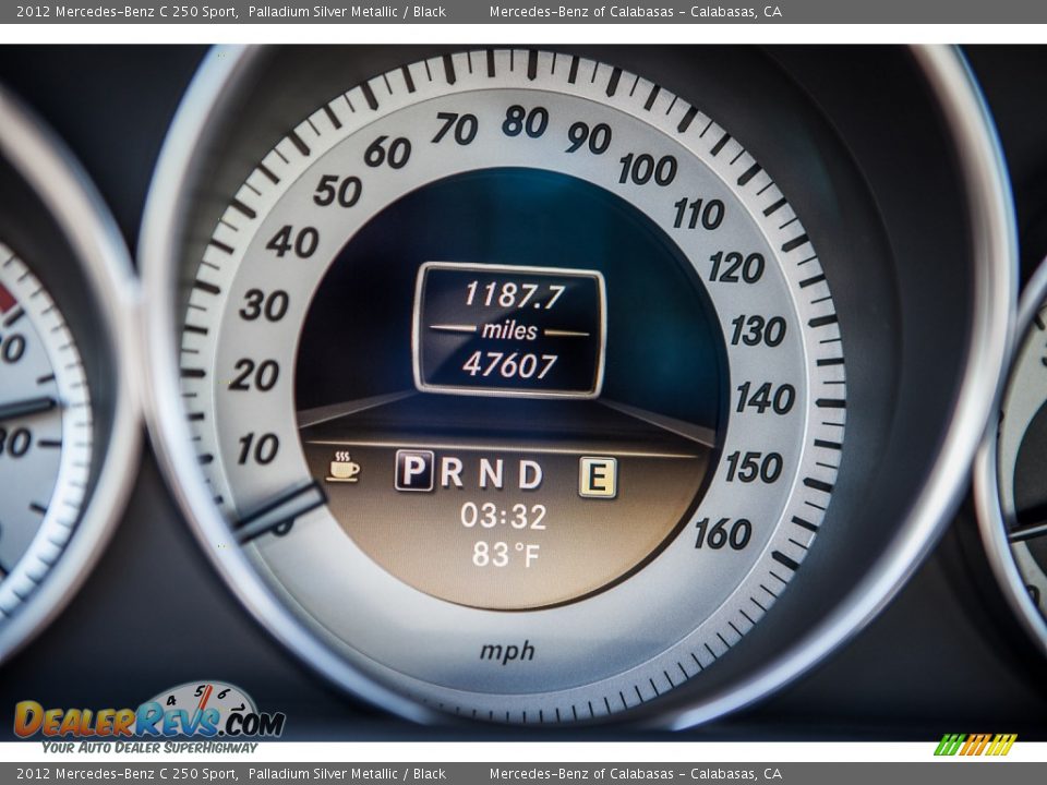 2012 Mercedes-Benz C 250 Sport Palladium Silver Metallic / Black Photo #32