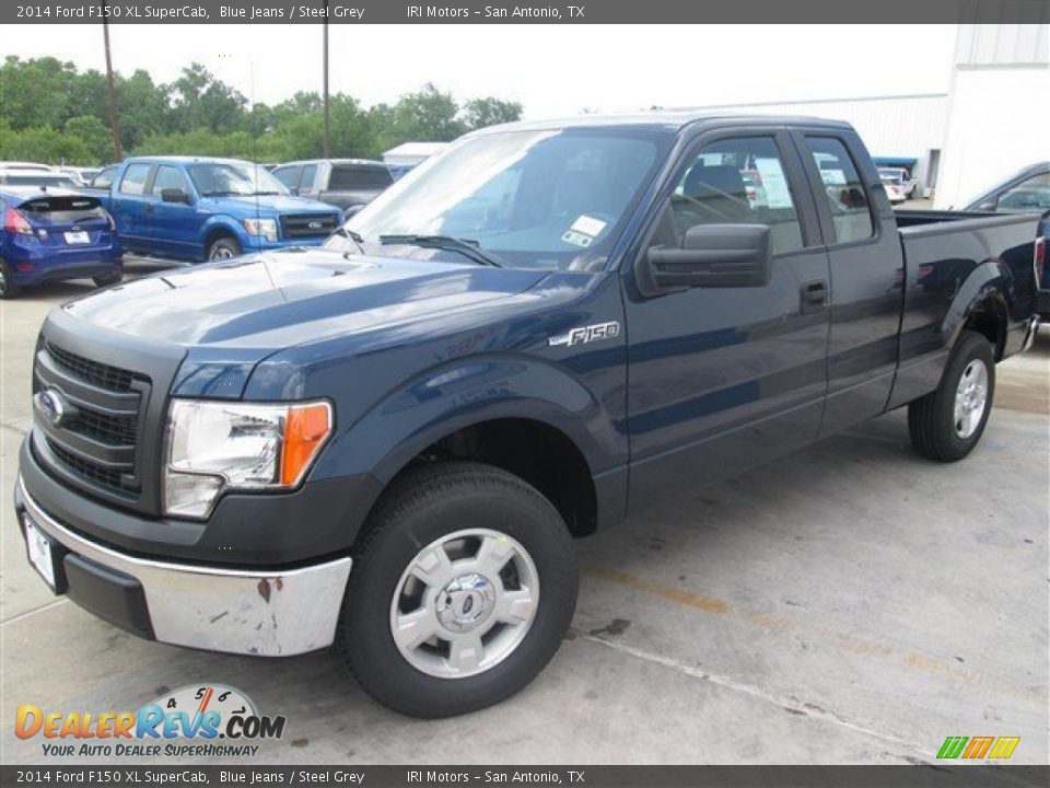 2014 Ford F150 XL SuperCab Blue Jeans / Steel Grey Photo #2