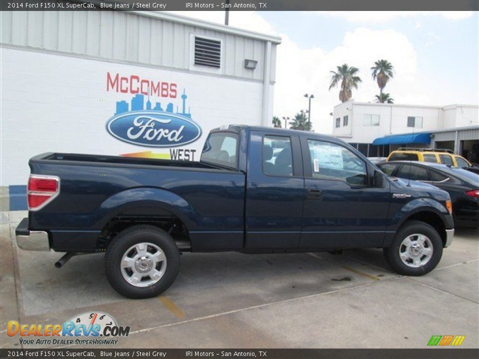 2014 Ford F150 XL SuperCab Blue Jeans / Steel Grey Photo #8