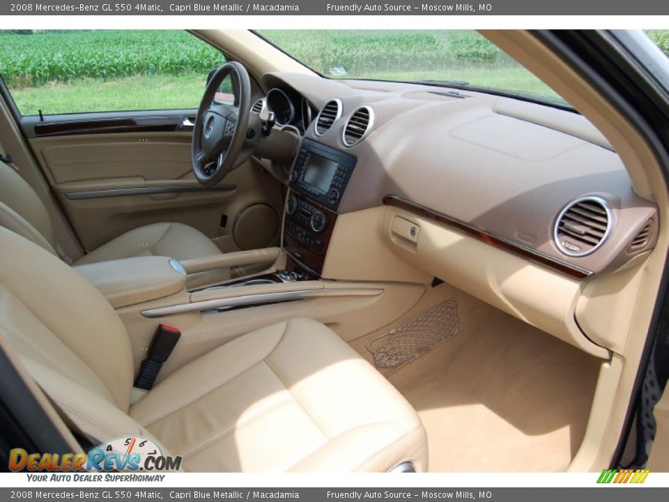 2008 Mercedes-Benz GL 550 4Matic Capri Blue Metallic / Macadamia Photo #32